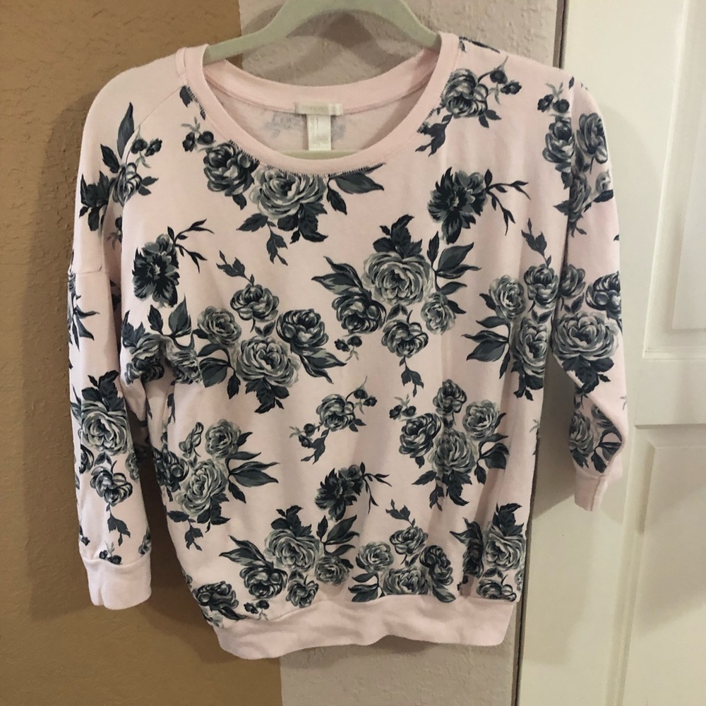 Light Pink Floral Pull Over